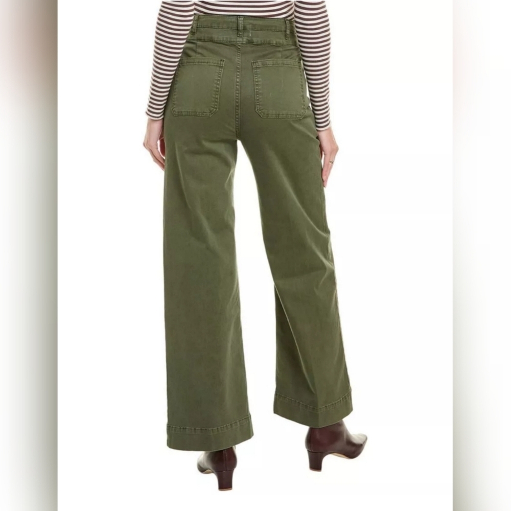 Frame Women's Double Waistband Slim Palazzo Wide Washed Surplus Pants Size 25 - Picture 2 of 12
